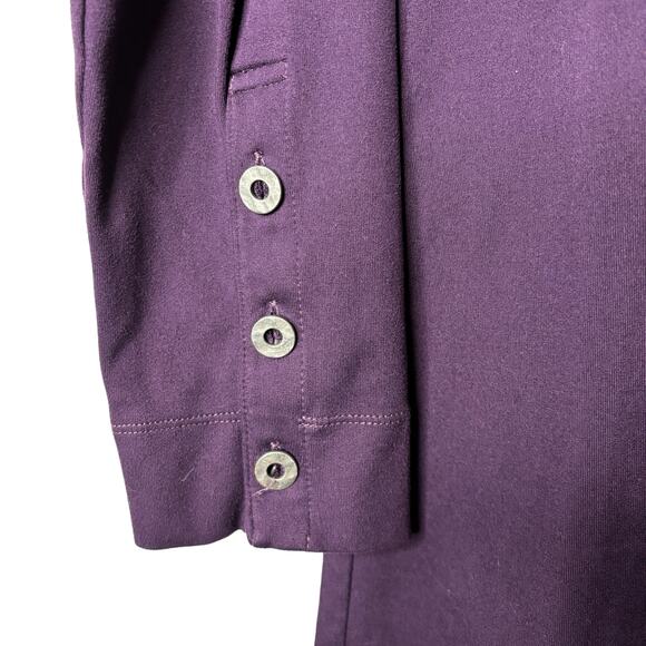 Title Nine Stretch Getaway Mock Neck Dress Medium Purple Travel Leisure Casual - Picture 6 of 11